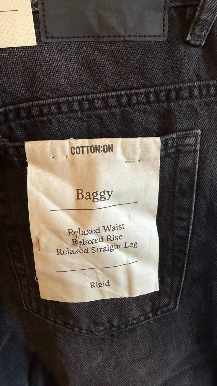 Cotton On Men’s Baggy Jean Revlove Black 28 $69.99 NWT