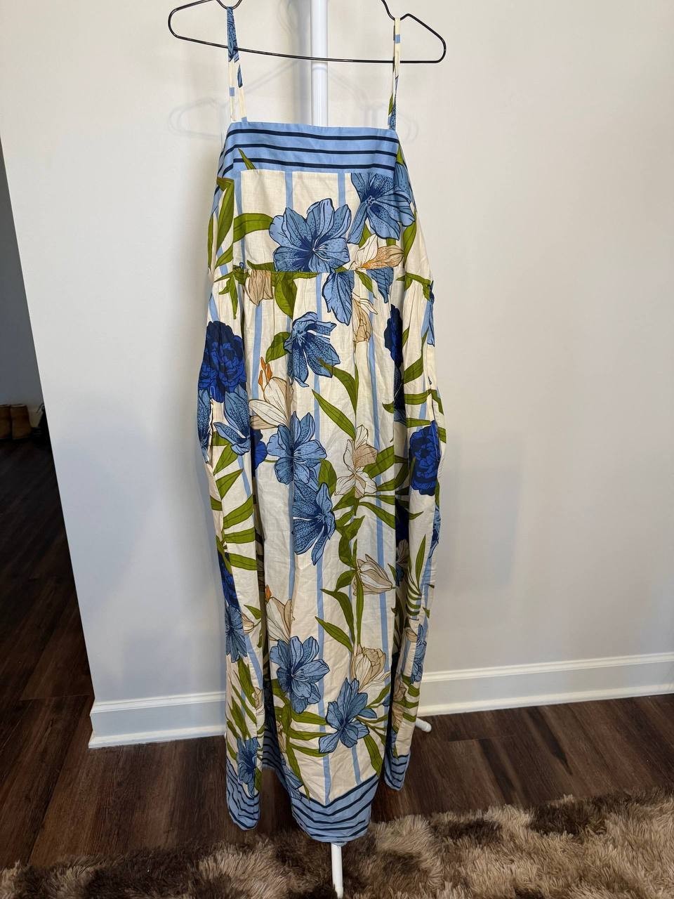 CeCe Square‑Neck Spaghetti‑Strap Maxi Dress – Size L – NWT – $119
