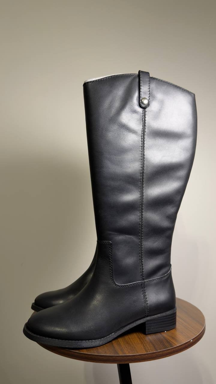 I.N.C.  Riding  Boots  Black  Leather  9W  XWC  New  $189.90