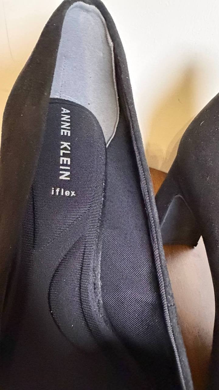 Anne Klein Slip‑On Pumps 9.5M Black Man‑Made New in Box MSRP $89