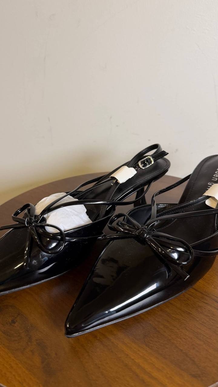Madden Girl Black Patent Man‑Made Kitten Heel Pumps 9.5M NIB MSRP $55