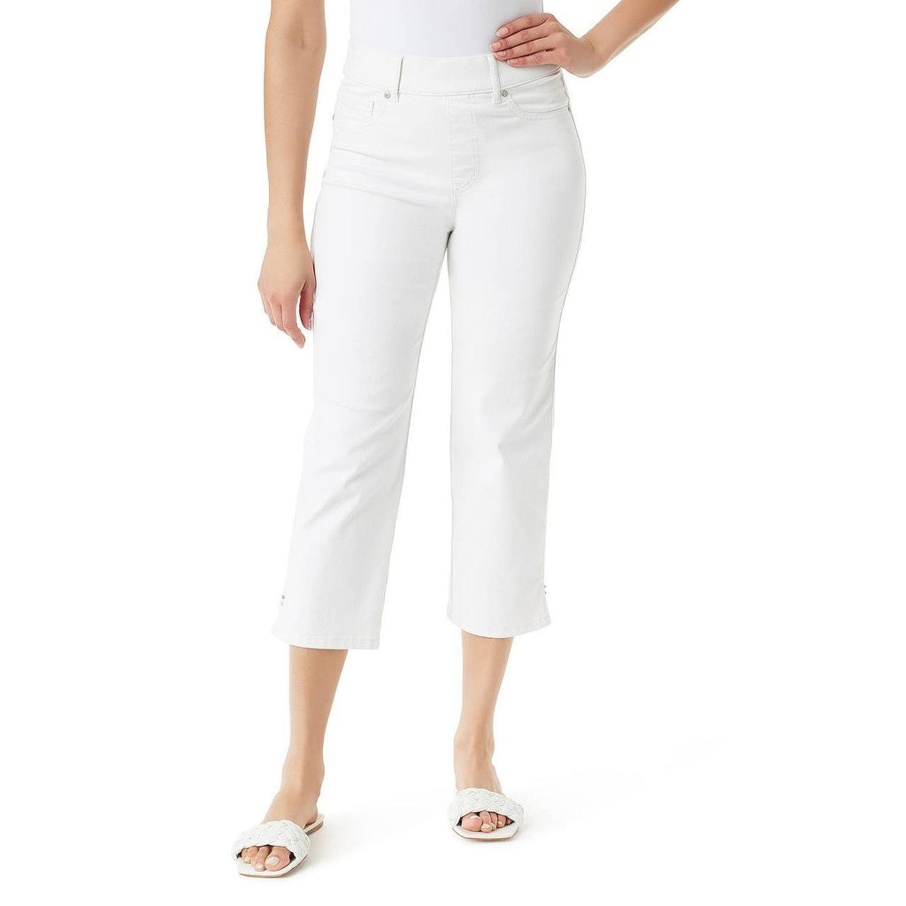 Gloria Vanderbilt Shape‑Effect Pull‑On Capri Pants – White – Size 8 – NWT – $46