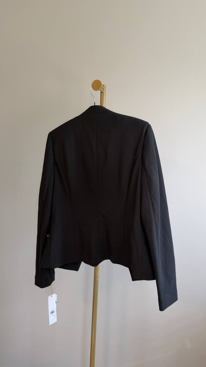 Calvin Klein Asymmetrical Open‑Front Blazer Black 10 NWT $109.98
