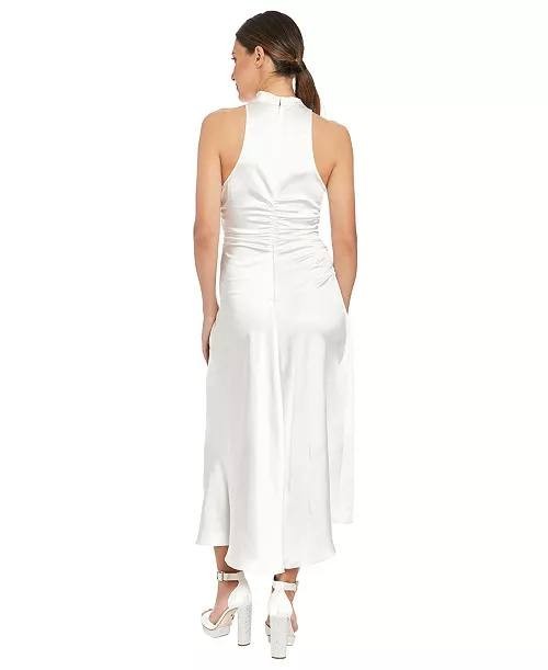ivy + Blu Mock‑Neck Jersey Sheath Dress – White– 14 – NWT,