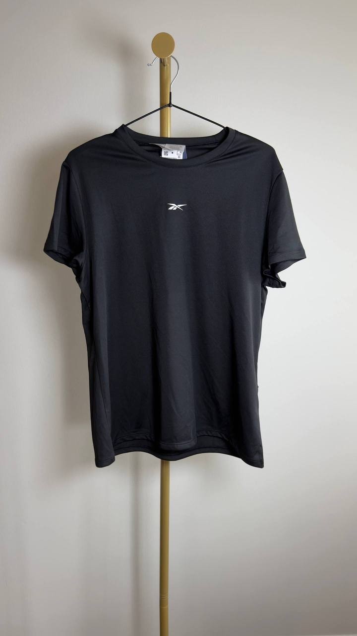 Reebok Women’s Active Identity Performance Logo Tech T‑Shirt Black L NWT $25