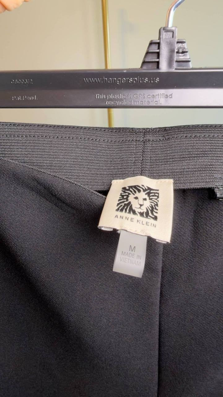 Anne Klein Compression Pull‑On Hollywood‑Waist Ankle Pants Black M NWT $79