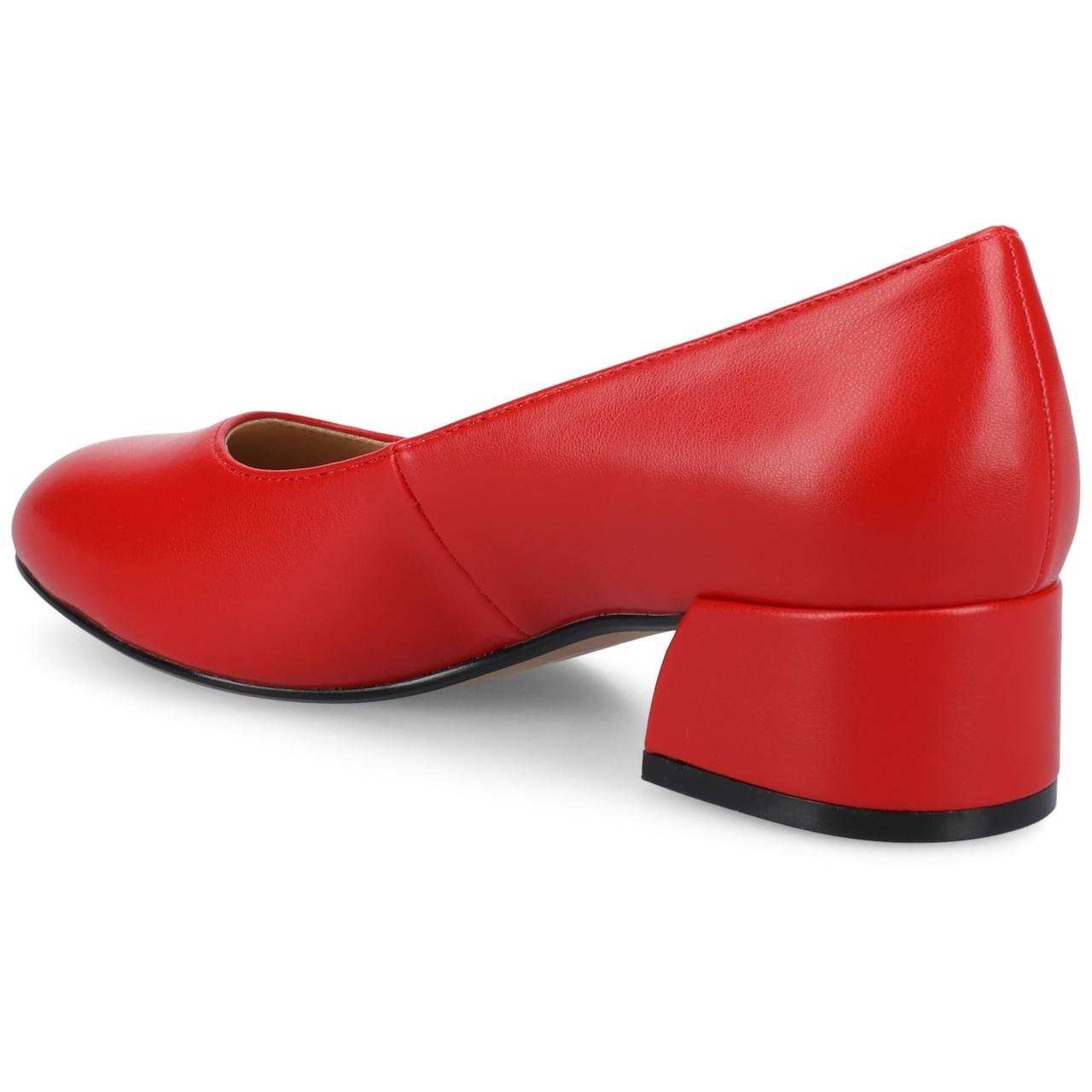 Journee Collection Saarii Slip‑On Block Heel Pumps – Red – Size 11W – NIB