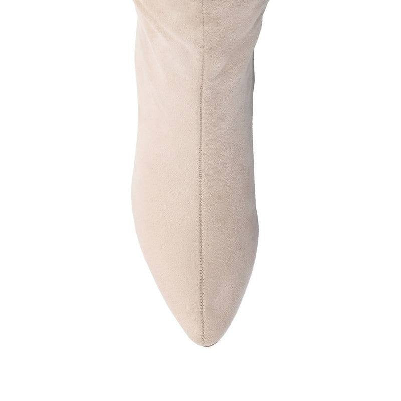 Journee Ameylia Boots 8.5M Bone Faux Suede Knee‑High NIB msrp$79.99