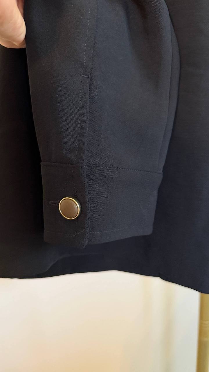On34th Women’s Cropped Jacket Black Long Sleeve SizeS NWT(one button is missing)