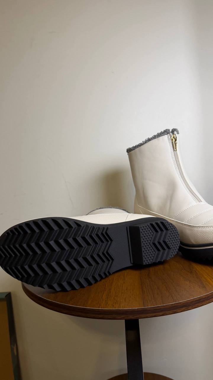JBU Snowbound Encore Zip Front Cold‑Weather Boots Stone White Women’s 6.5M NWB