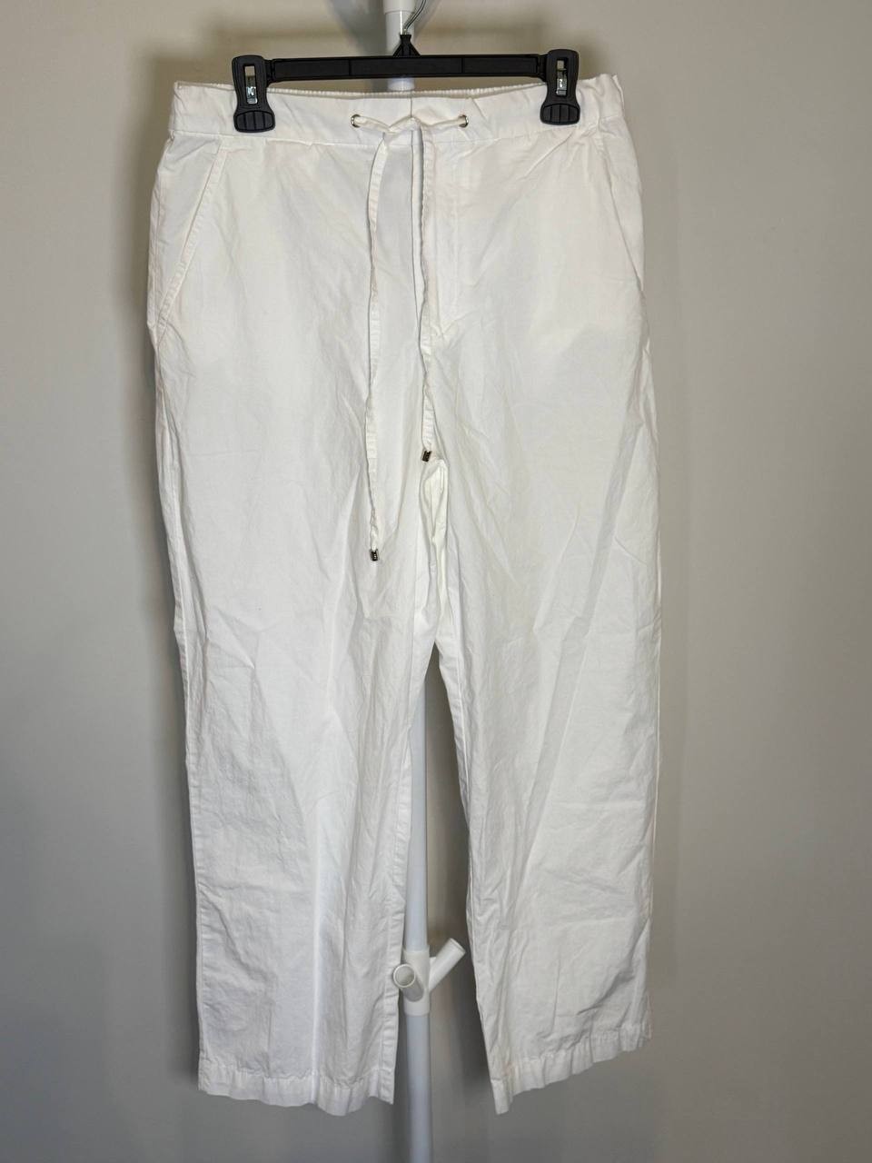 Tommy Hilfiger Cotton Tie‑Front Ankle Pants – Size 10 – NWOT