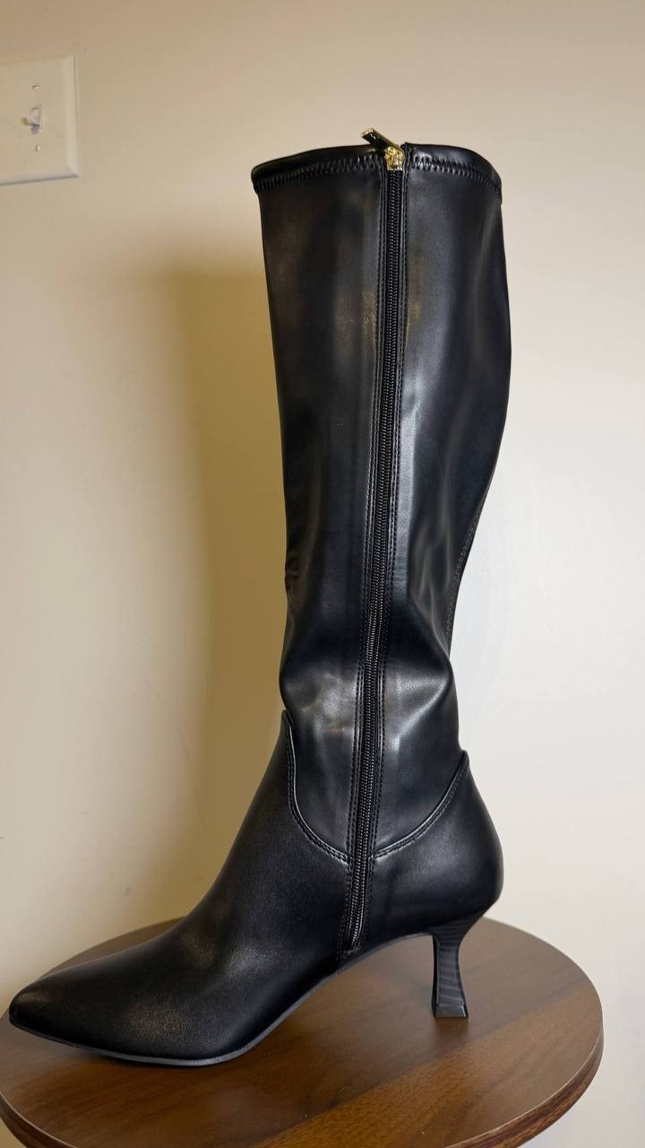 Jones New York Sonton Boots 9.5M Black Knee‑High Zip Block Heel NIB msrp$109.50