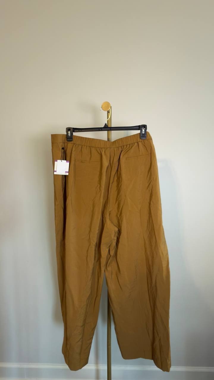 Anne Klein Pleat Front Wide Leg Pants Copper Sun XXL NWT $89
