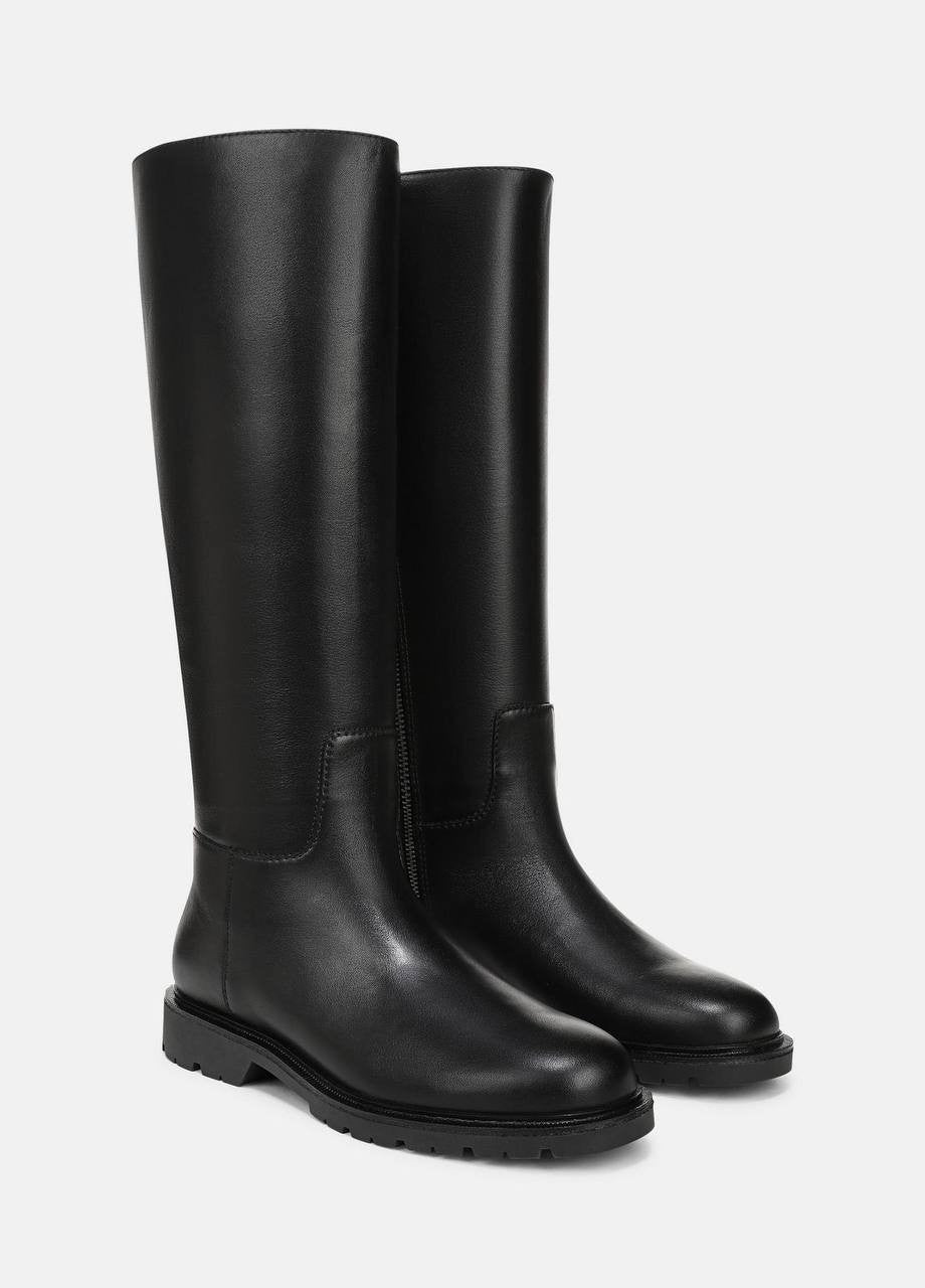 Vince  Leather  Riding  Boots  Black  9.5  M  New  $598