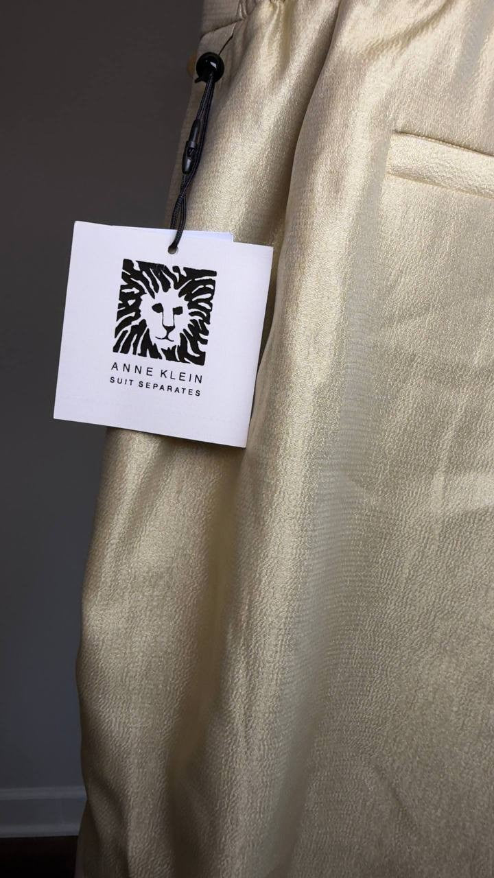 Anne Klein Pull‑On Straight Leg Pants Gold 16 NWT $99