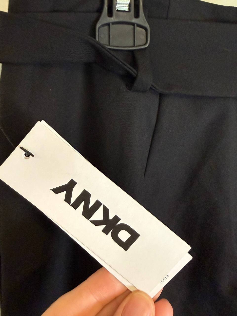 DKNY Straight‑Leg Belted Pants – Black – Size 12 – NWT – $129