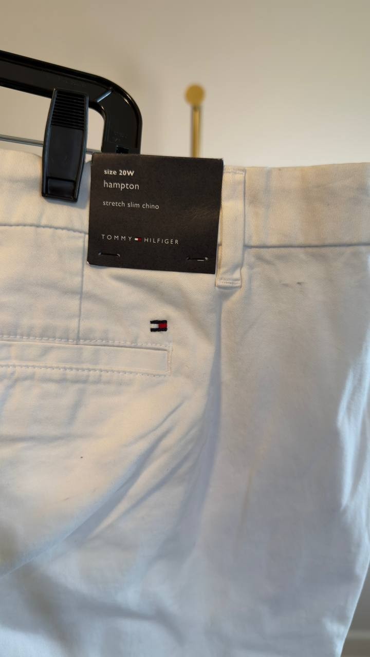 Tommy Hilfiger TH Flex Hampton Chino Pants Plus Size 20W White NWT $84.50