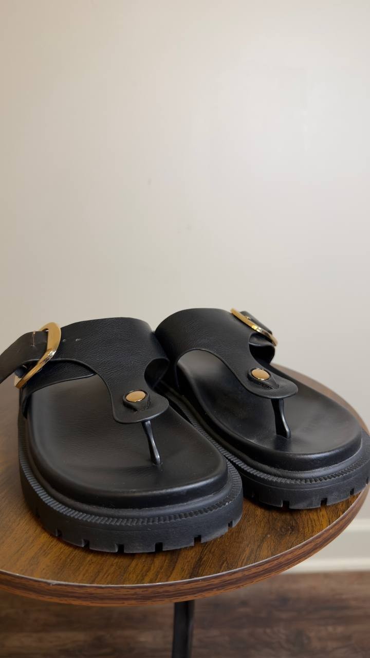 MIA  Geri  Slide  Sandals  Black  Synthetic  8.5M  New  With  Box  $60