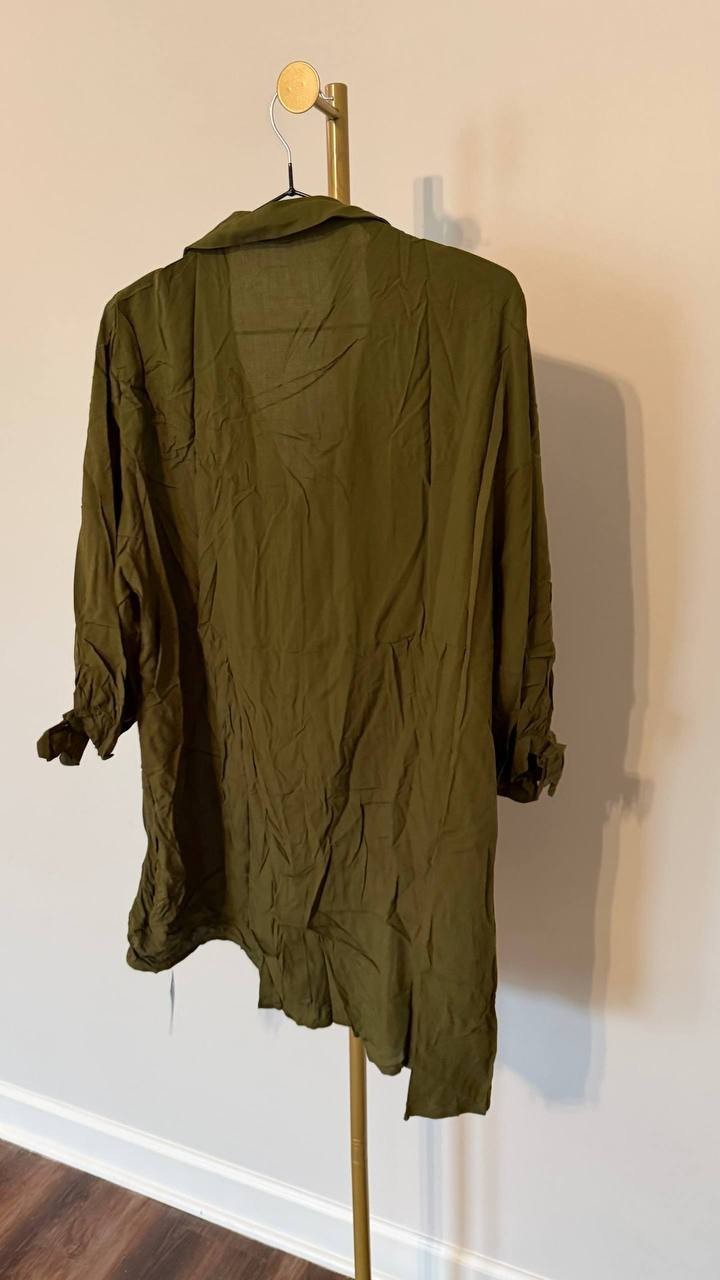 Cupshe Green Lace Up Cover Up Dress L NWT Summer Beachwear Swimwear 53.49