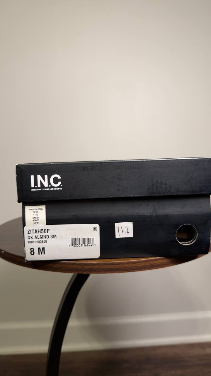 I.N.C.  International  Concepts  Pointed  Toe  Pumps  Dark  Almond  8M  New  $80