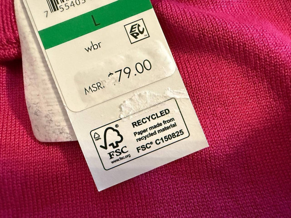 DKNY Satin‑Pocket Short‑Sleeve Sweater – XS, X, L – Wild Berry – NWT – $79