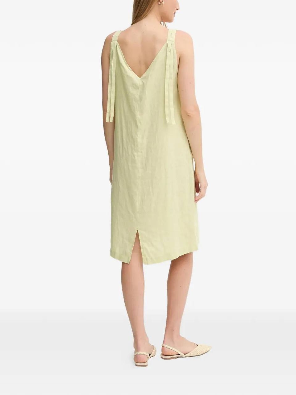 DKNY Sleeveless Square-Neck Midi Dress Tea Green S NWT $129