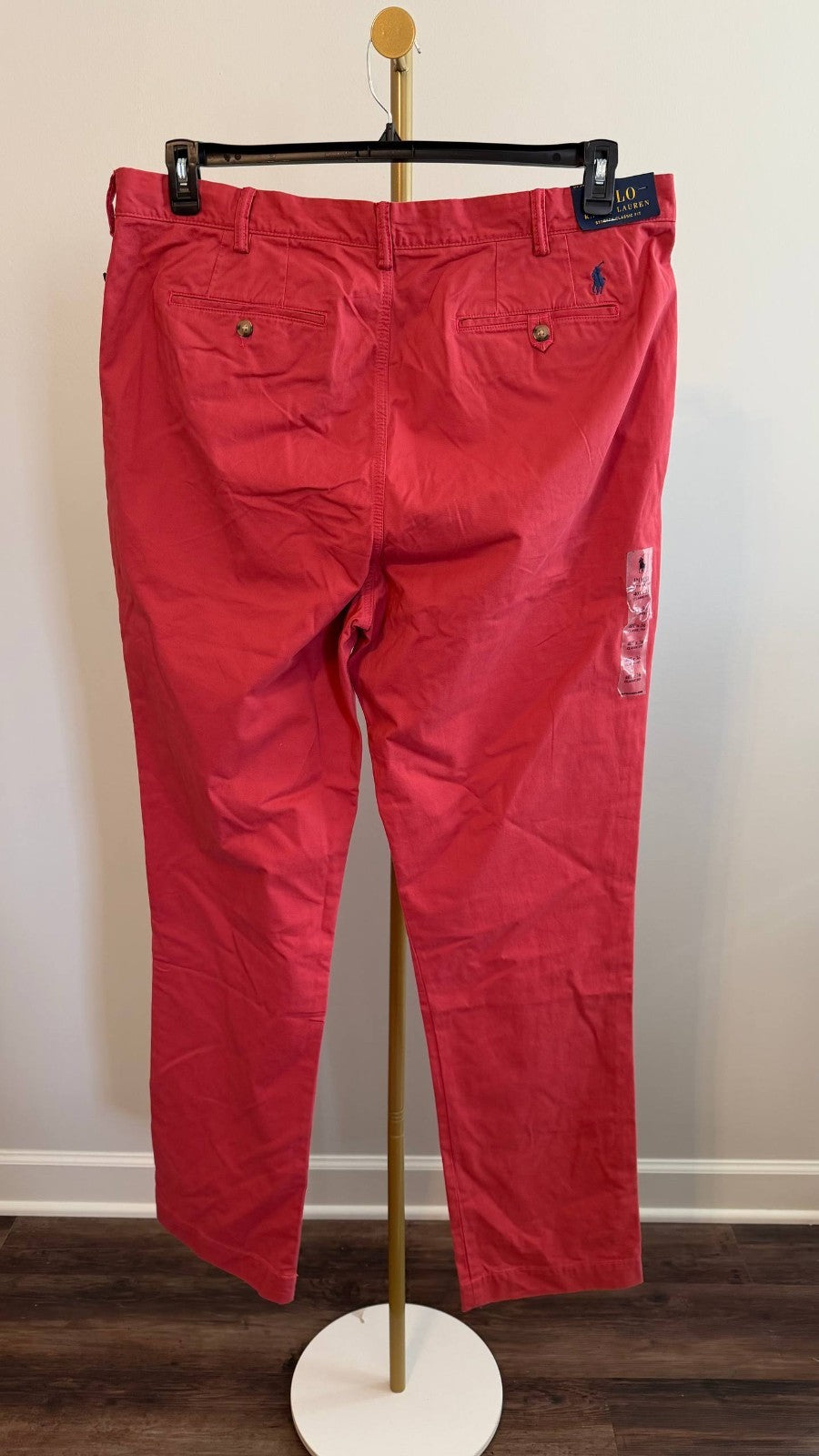 Polo Ralph Lauren Varick Slim Straight Stretch Sateen Pants Red Men’s  NWT