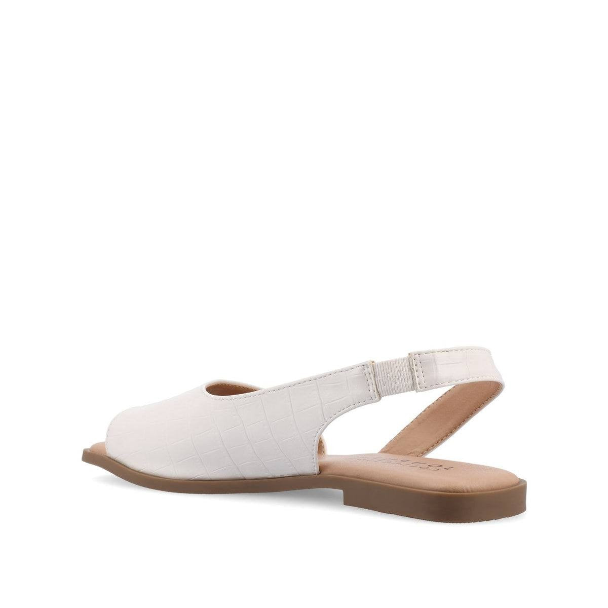 Journee  Collection  Flat  Sandals  White  6M  New  $72