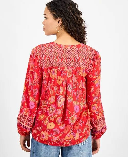 Liverpool Los Angeles Long‑Sleeve Button‑Front Woven Blouse – Size S Petite–NWOT