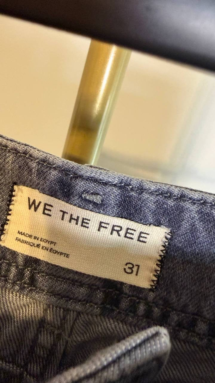 Free People We The Free Aster Seamed Straight-Leg Jeans High Rise 31 $98 NWT
