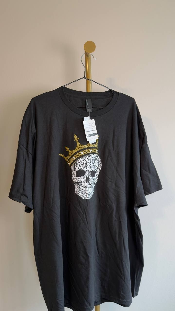 La Pop Art Brooklyn Crown Word Art T‑Shirt Black 3XL NWT $22