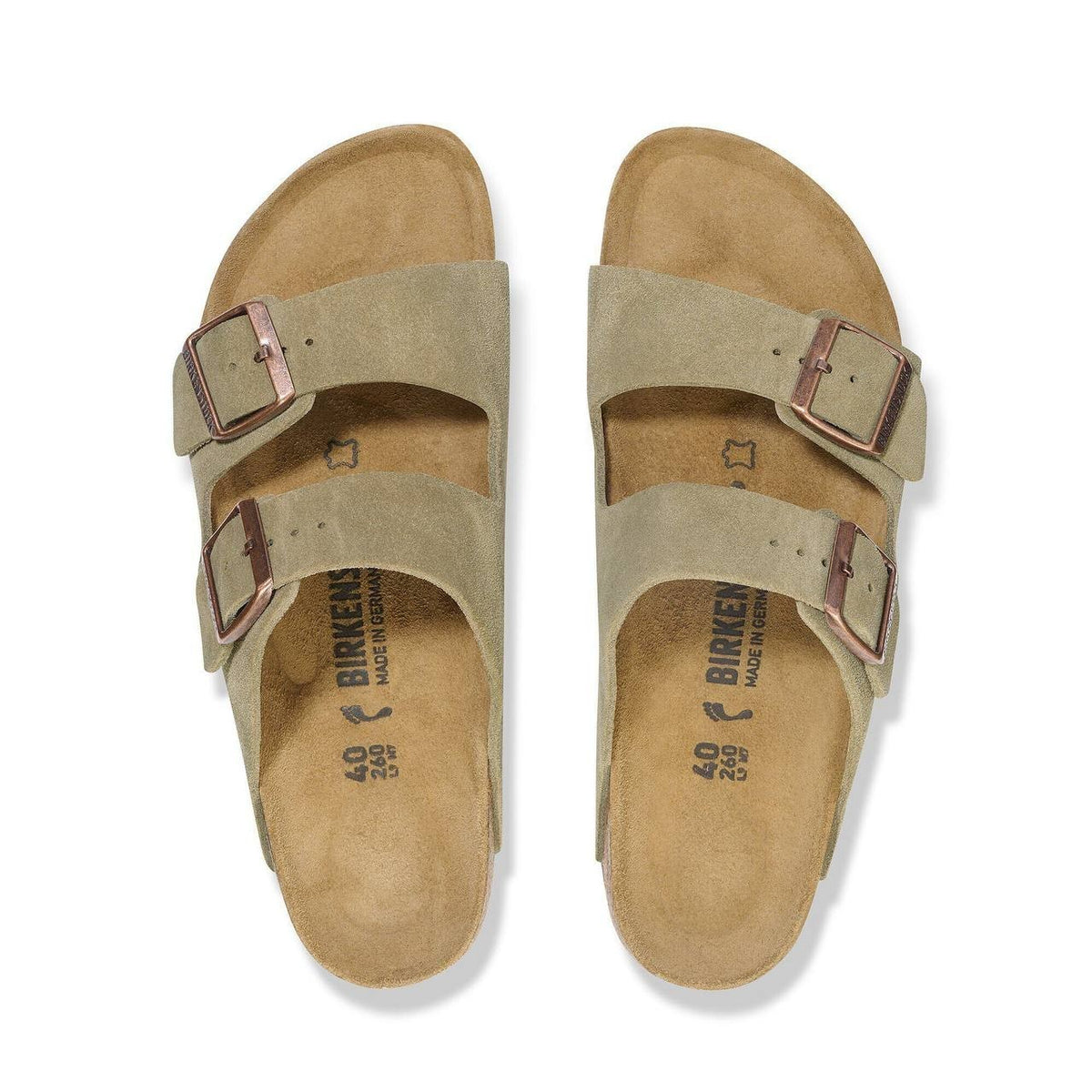 Birkenstock  Taupe  Slide  Sandals  8  New  With  Box   $155