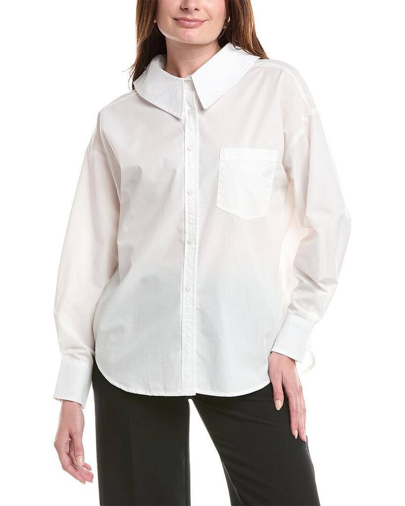 Gracia Big Bow Back Pearl Strand Top White S Pre-Owned