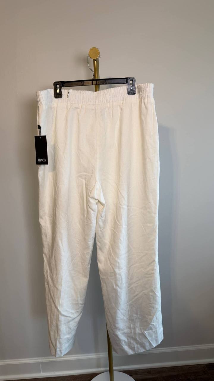 Jones New York Petite Wide Leg Pants NYC White XL NWT $89.50