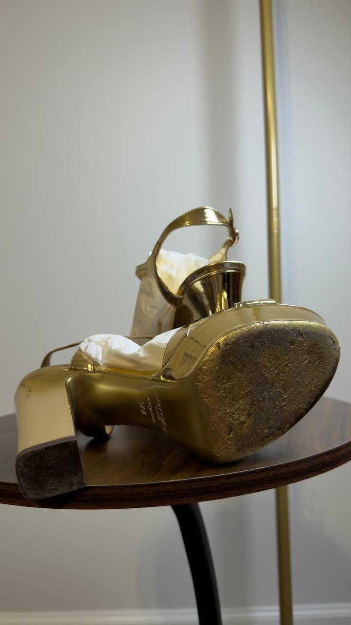 Jimmy  Choo  Platform  Sandals  Gold  37.5