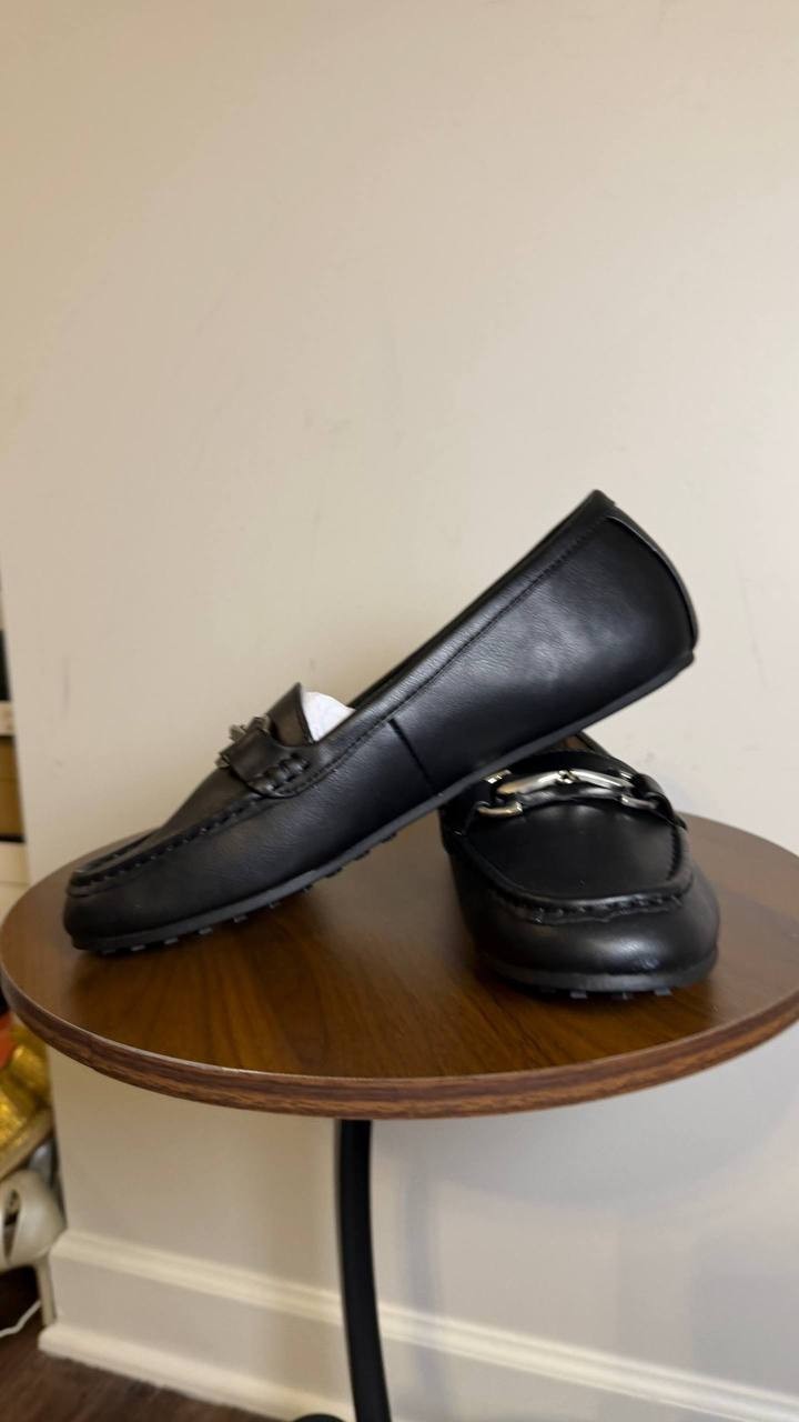 Aerosoles Black Faux Leather Loafers 9.5M NIB MSRP $69