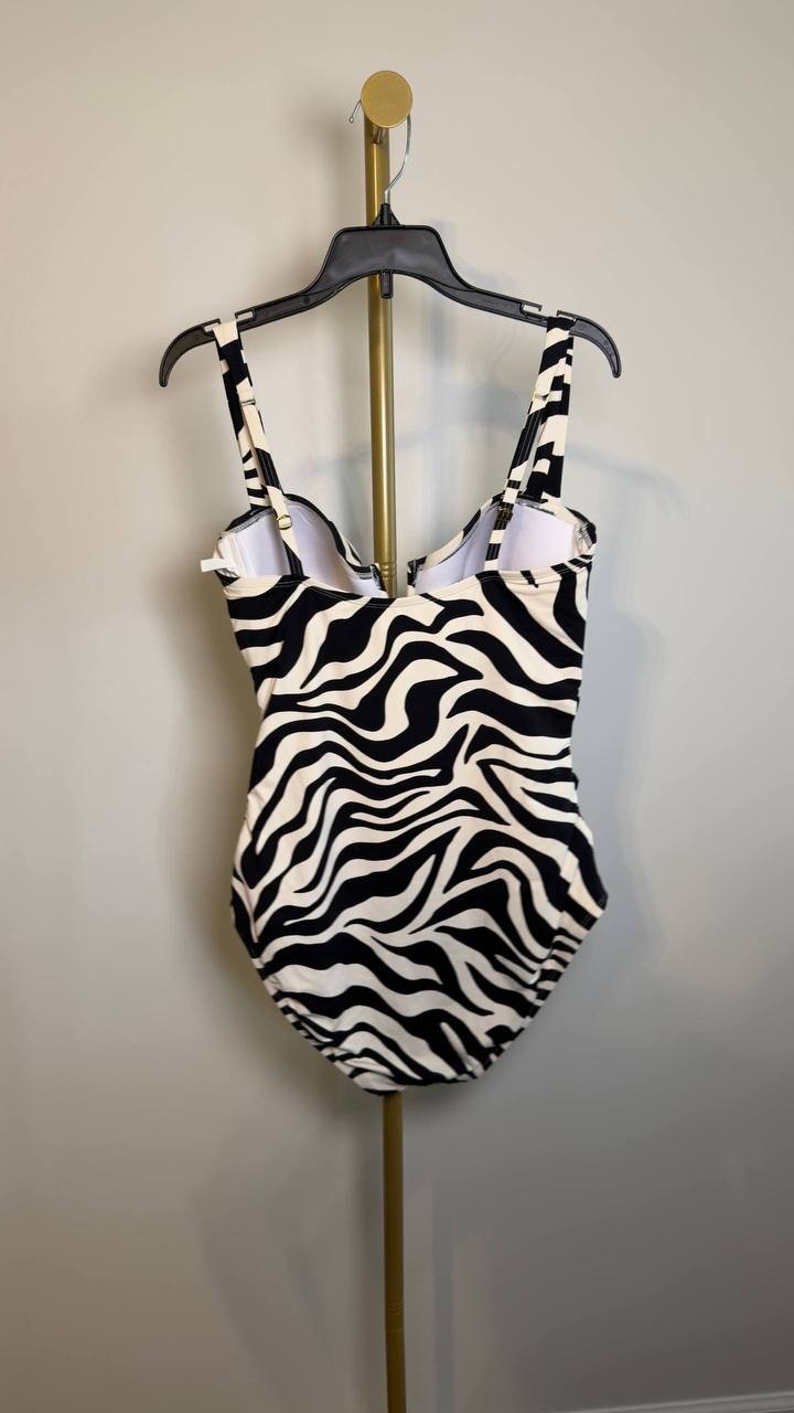 Bleu Rod Beattie V Wire One Piece Swimsuit Animal Print 12 NWOT $129