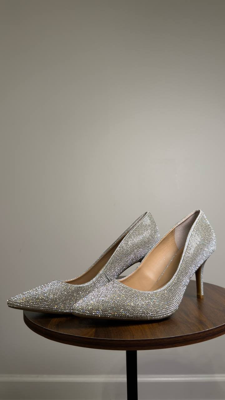I.N.C.  International  Concepts   Pumps  Silver  Crystal  8M  New  $89.90