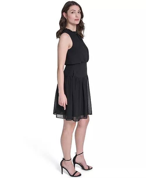 Vince Camuto Women’s  Fit & Flare Mini Dress Black 12 NWT $148
