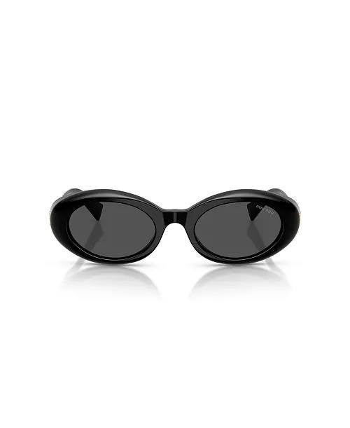 Miu Miu Oval Sunglasses Black OS NWT $524.00