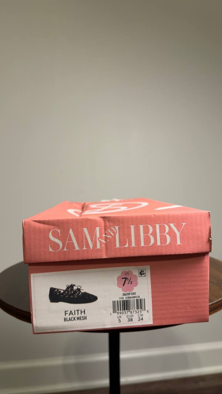 Sam  &  Libby  Faith  Mary  Jane  Flats  Black  7.5  New  $70