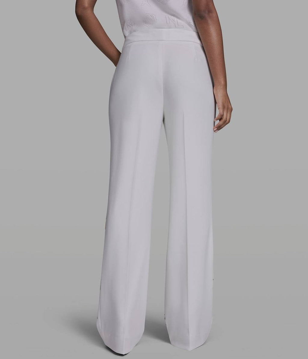 Karl Lagerfeld Mid-Rise Floral Straight-Leg Pant Soft White Multi 8 NWT $139