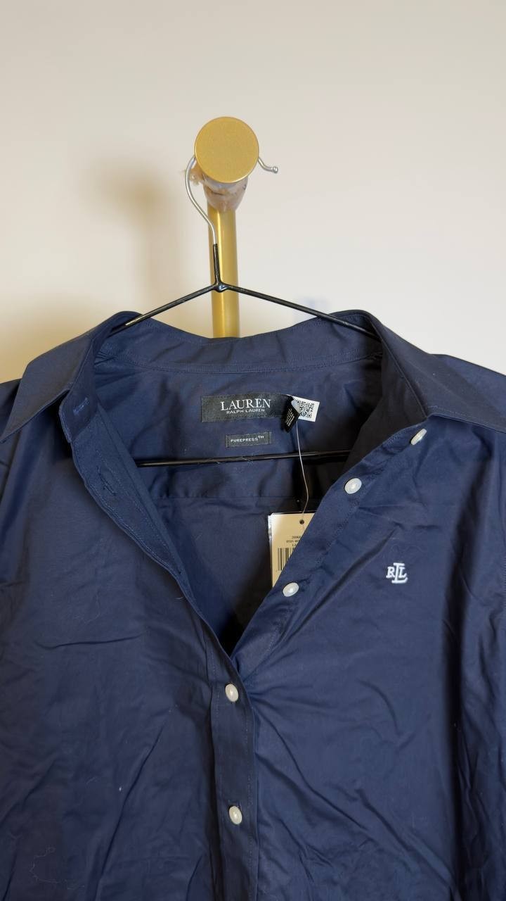 Lauren Ralph Lauren Non-Iron Straight-Fit Shirt Navy S NWT $99.50
