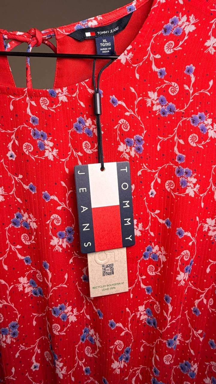 Tommy Jeans Sleeveless Mini Day Dress Red XL NWT $89.50