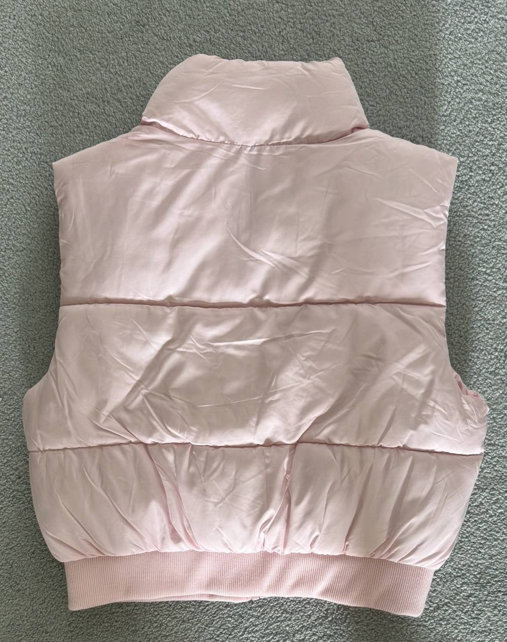 Madden Girl Juniors Zip-Up Puffer Vest Gray Sleeveless Jacket Lightweight