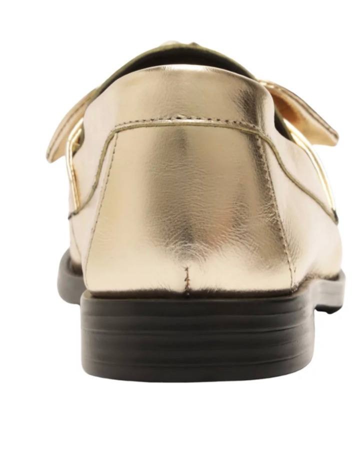 Arezzo Cassidy Leather Loafers – Platino – Size 7B – NIB