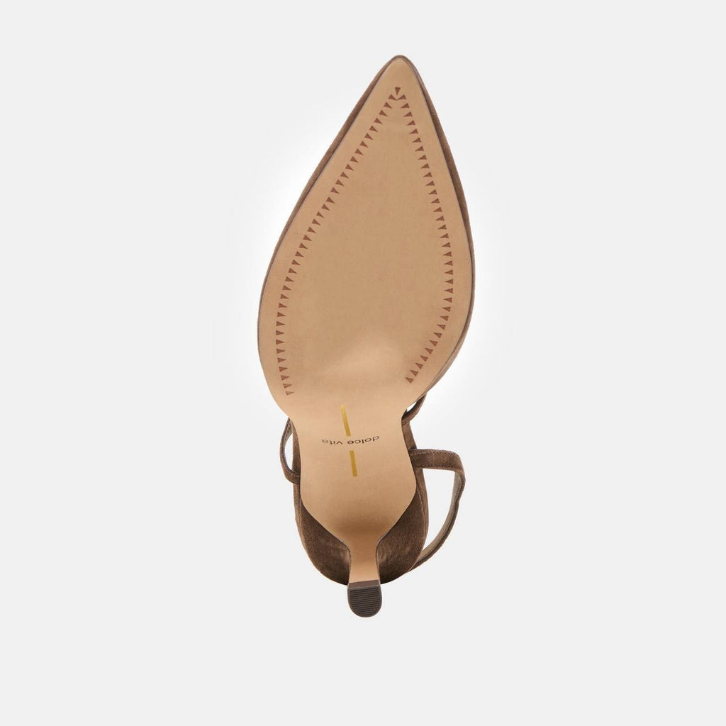 Dolce Vita Kamra Heels Dark Brown Suede Slingback Pumps 9M NWB MSRP $150