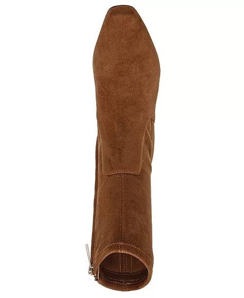 Anne Klein Dress Booties Walnut Man-Made Size 9M New in Box $119