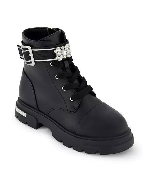 Jessica Simpson Black Polyurethane Moto Boots 3 New in Box MSRP $52