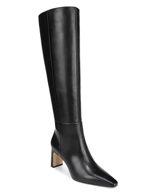 Sam  Edelman  Knee‑High  Dress  Boots  Black  Leather  7.5M  New  $200